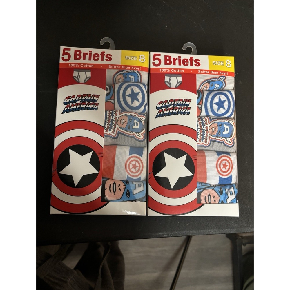 Captain America Boys 10 Pack NWT Brief Size 8